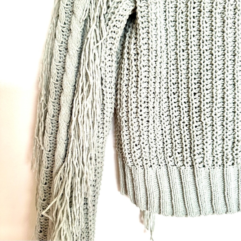 Rue21 Fringed Sage Green Cropped Sweater Size XS - Picture 10 of 10